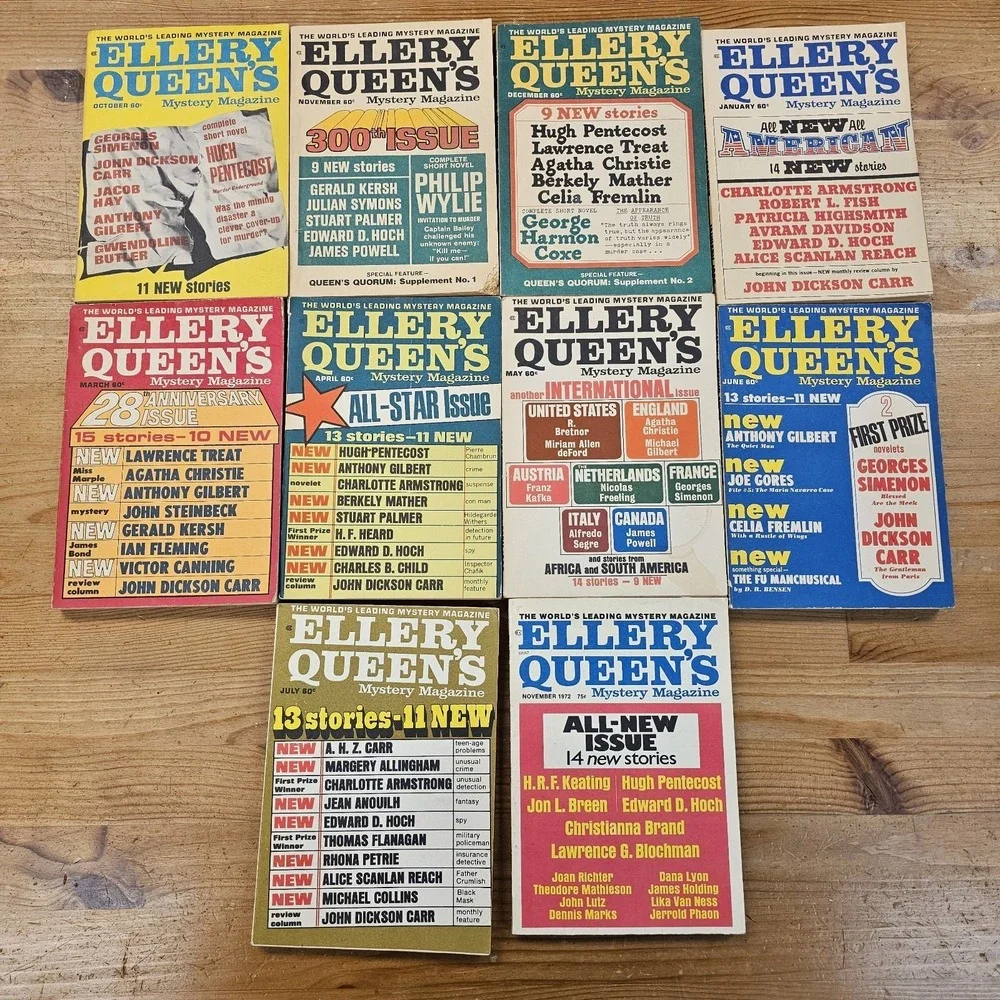 Vintage 1960's Ellery Queen's Mystery Magazine Lot of 25 Issues